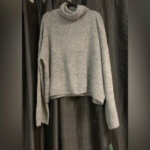 NWT  long sleeve sweater with cowl neck. Charcoal gray. Target. 2X